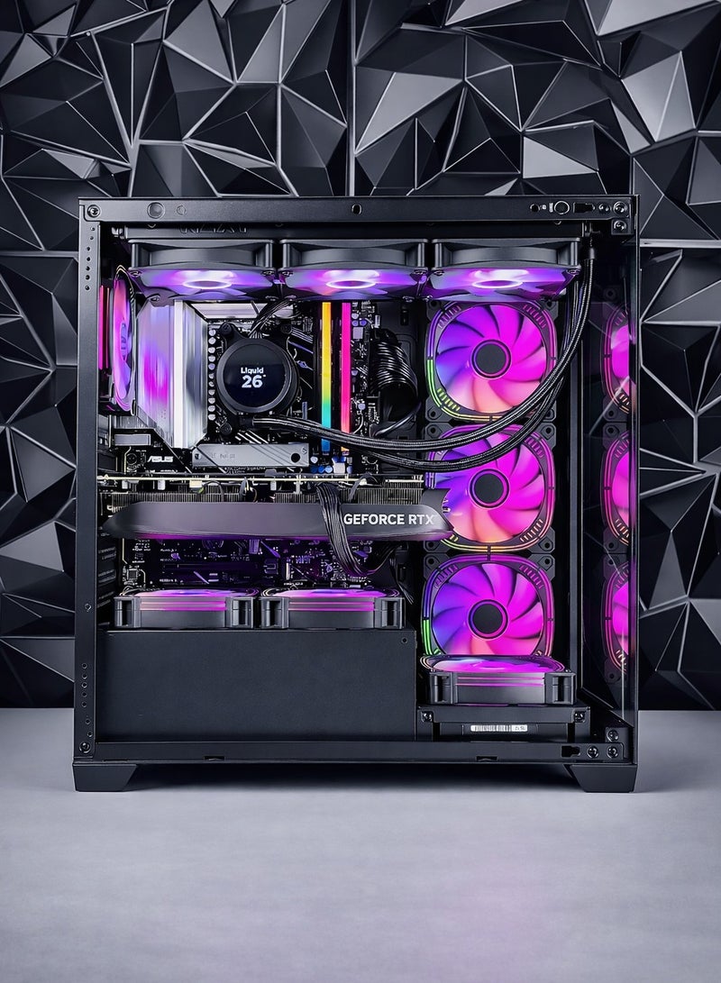 Game Sekret Vesper Gaming PC - Intel Core i7-14700K | GeForce RTX 5070Ti 16GB GPU | 32GB DDR5 RAM-1TB NVMe SSD | 360mm Liquid Cooler-B760 MB-850W Gold PSU | WiFi-Bluetooth-Windows 11 Pro | Game Sekret Desktop Computer | 1 Year Warranty - Image 2